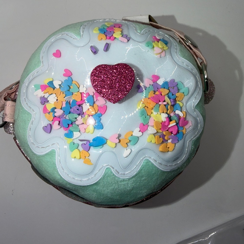 Claire's OS Cupcake Crossbody Purse Glitter Sprinkles Kawaii Pastel Fairycore